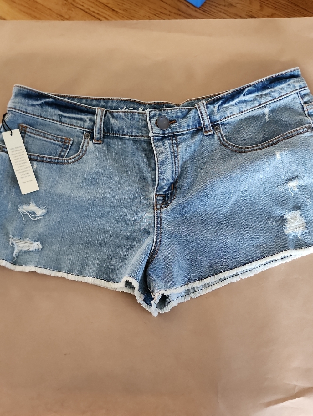 Victoria's Secret Light Blue Distressed Denim Shorts